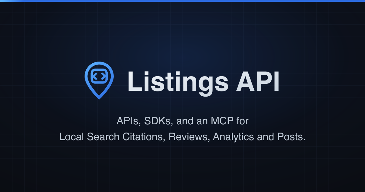 Listings API screenshot 1